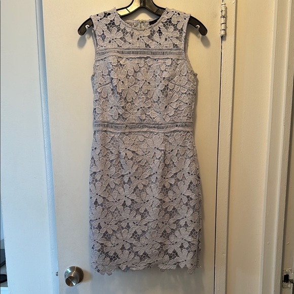 Aqua Dresses & Skirts - Aqua Gray Sheath Mini Dress Crew Neck Sleeveless